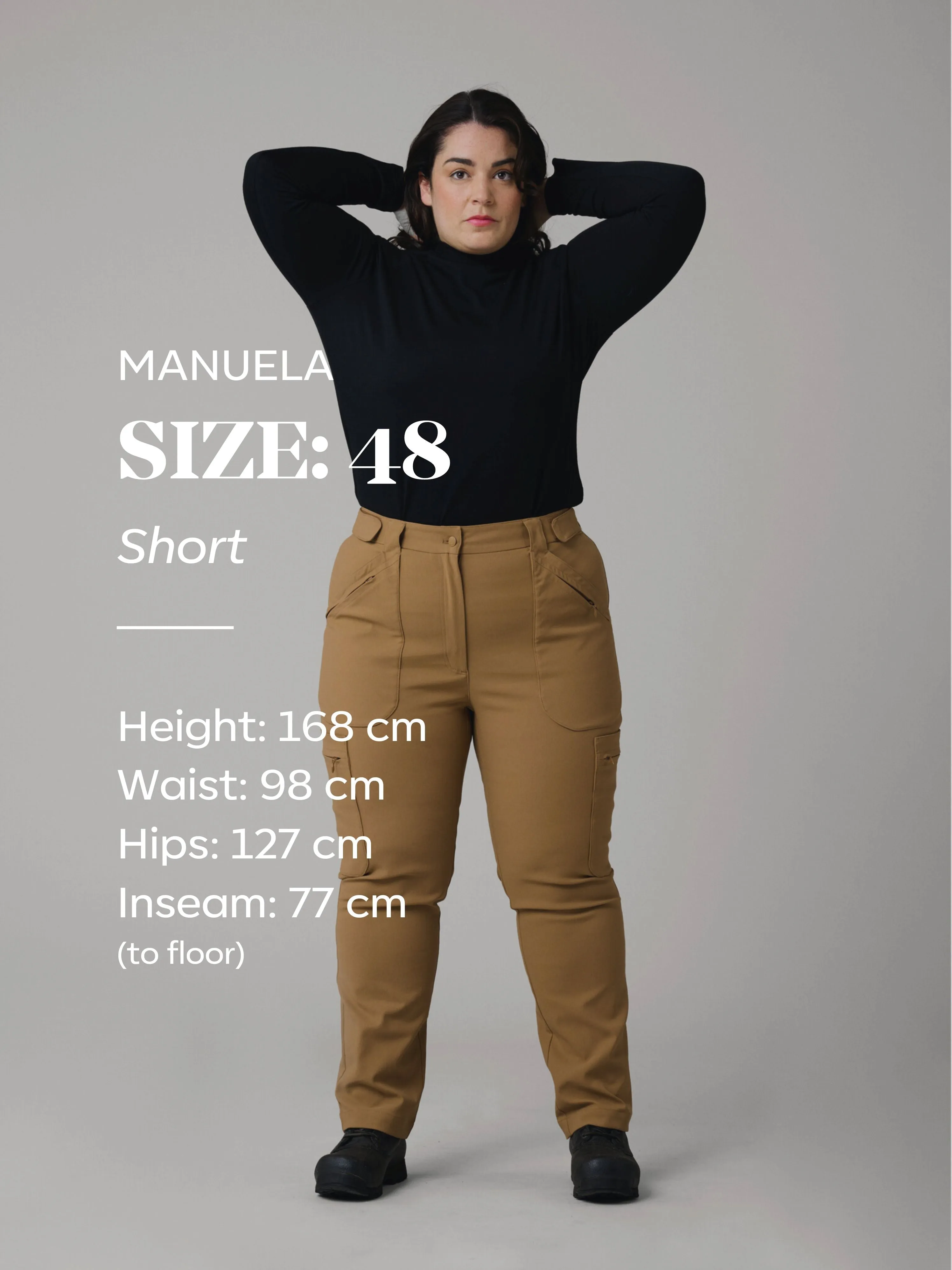 Amelia Hiking Pants with Adjustable Waist Black