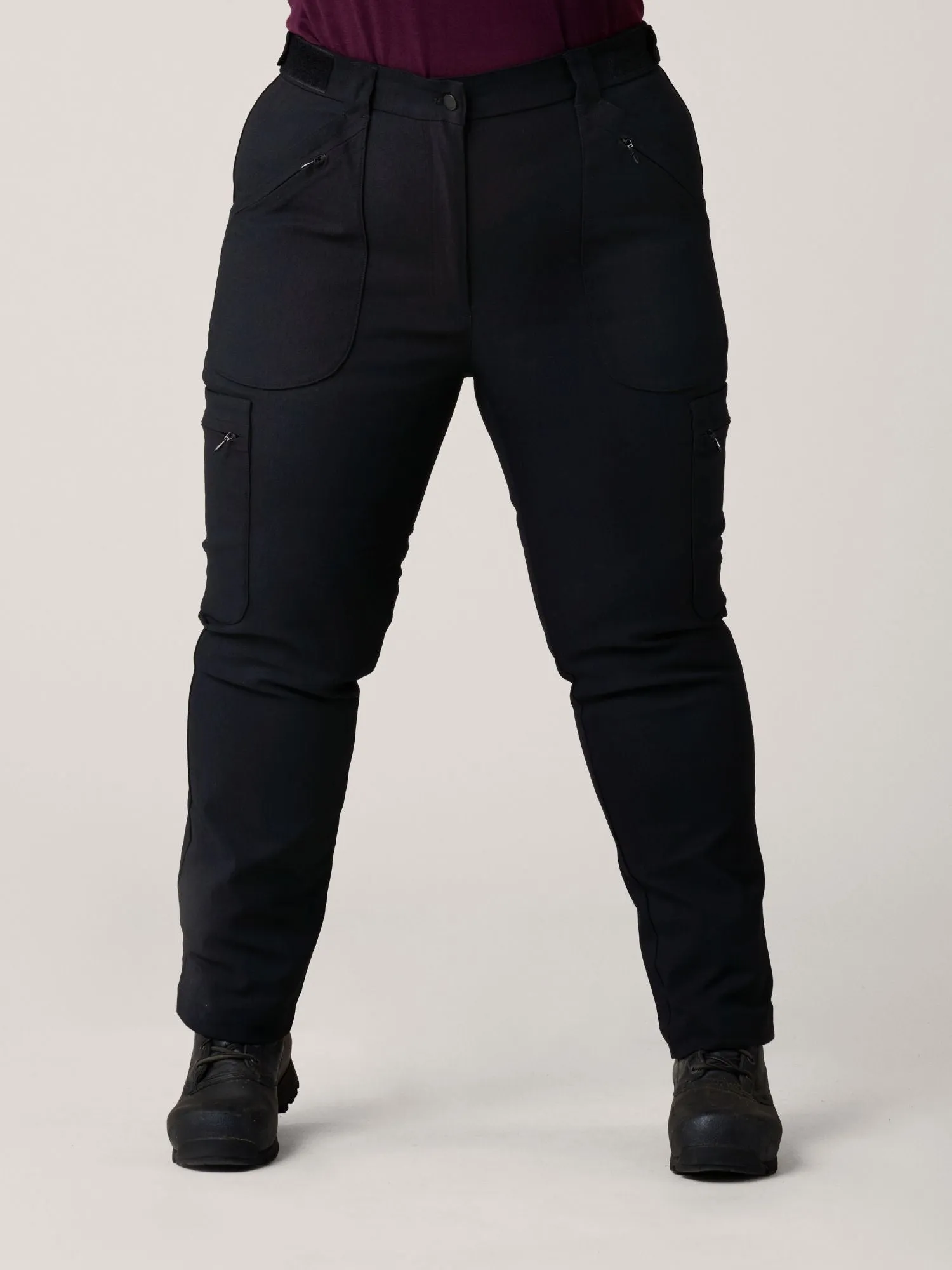 Amelia Hiking Pants with Adjustable Waist Black