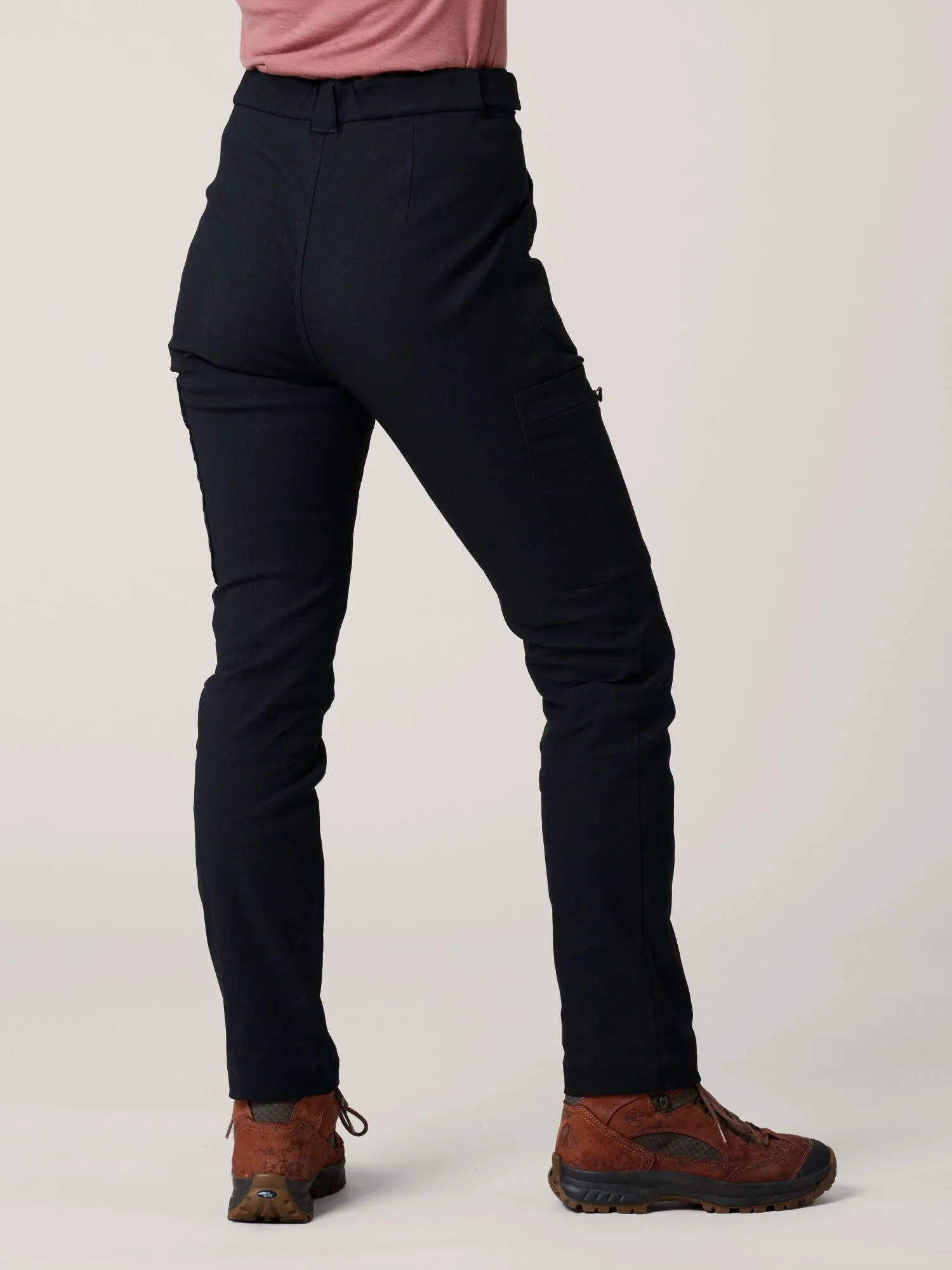 Amelia Hiking Pants with Adjustable Waist Black