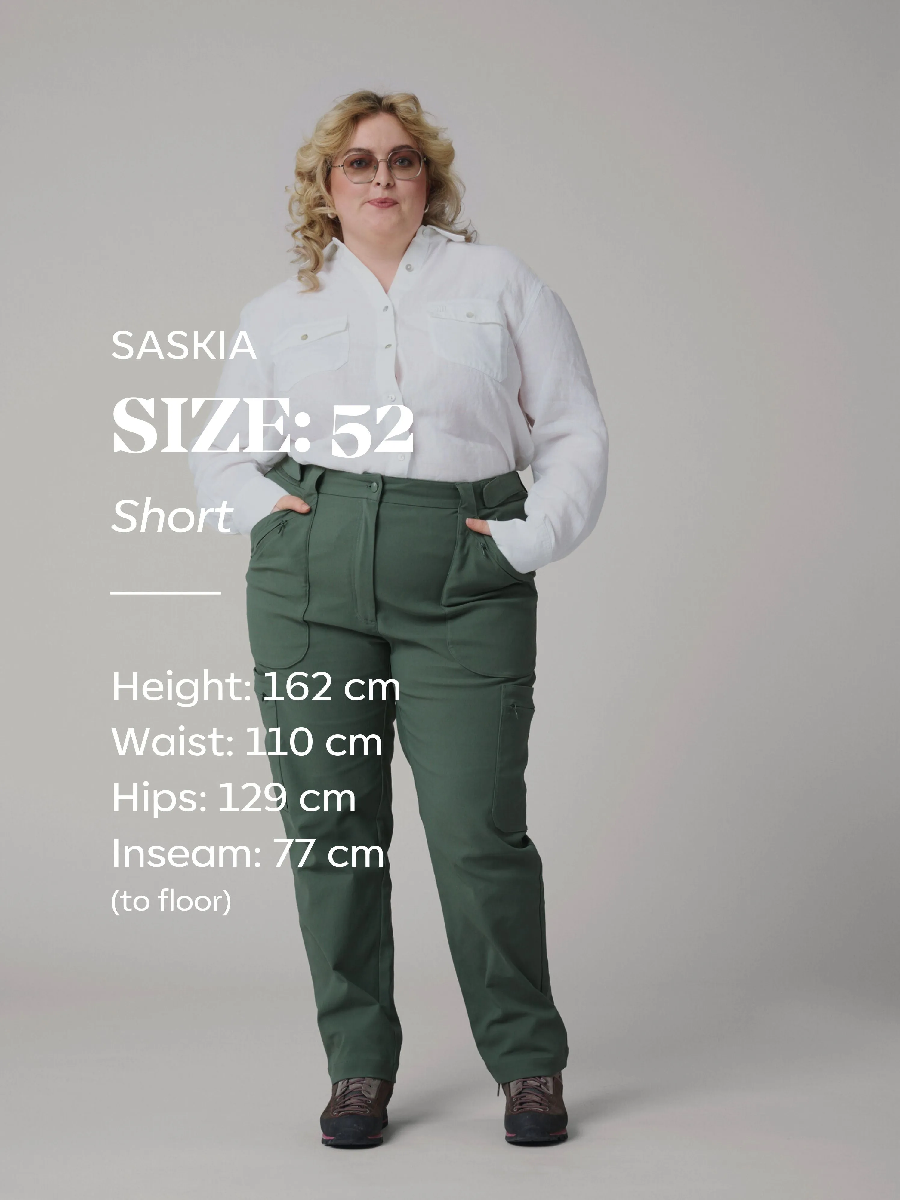 Amelia Hiking Pants with Adjustable Waist Black