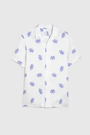 arezzo linen shirt sky blue