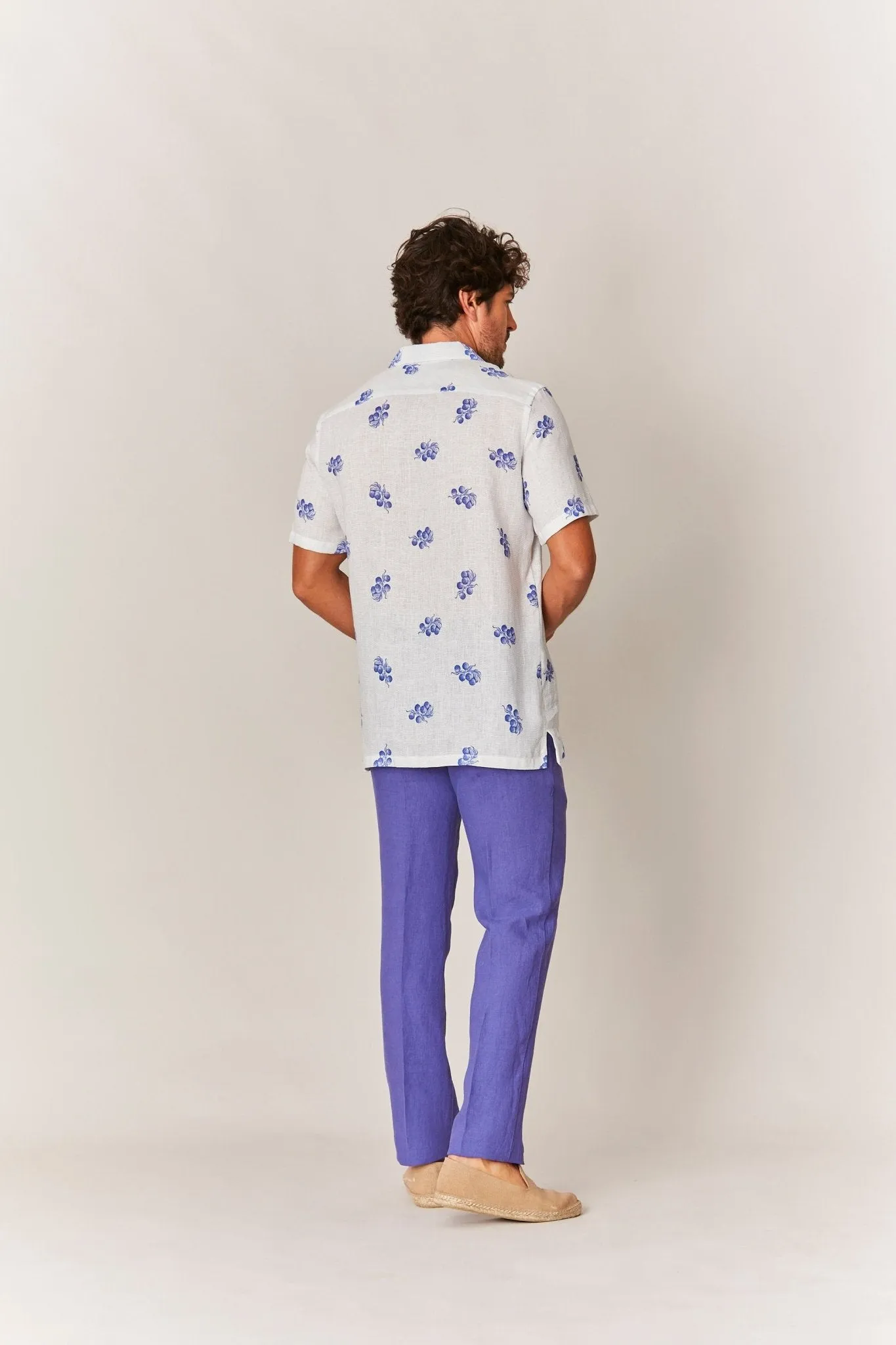arezzo linen shirt sky blue