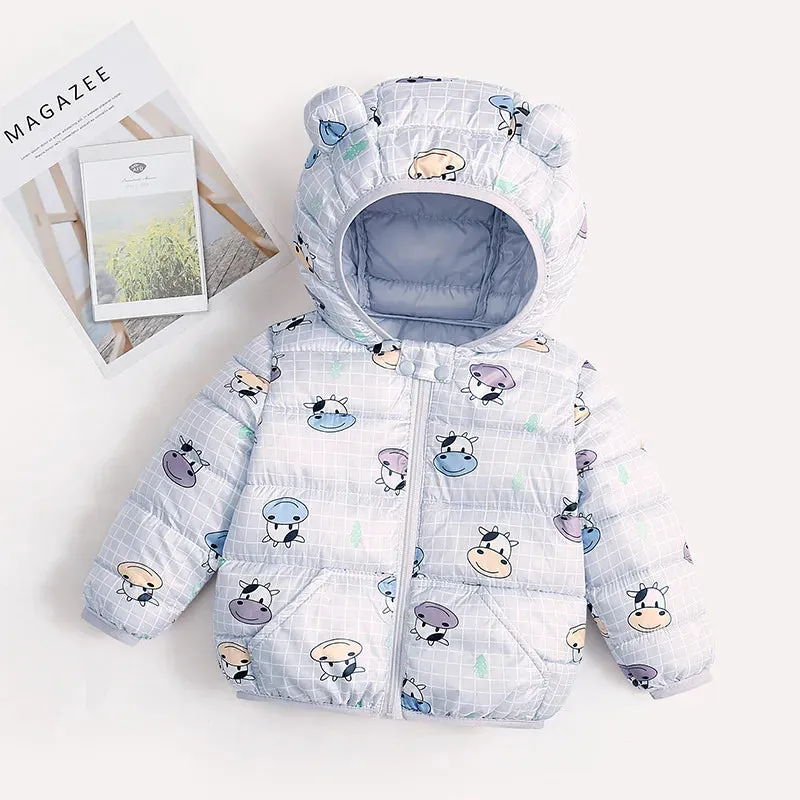 Baby/Kids Dinosaur & Floral Print Hooded Jackets