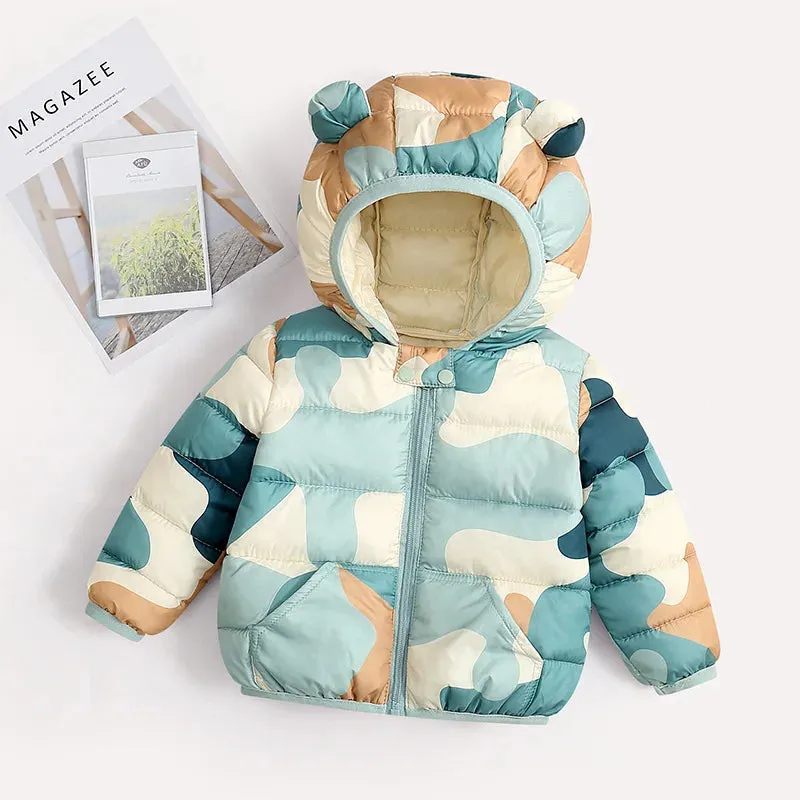 Baby/Kids Dinosaur & Floral Print Hooded Jackets