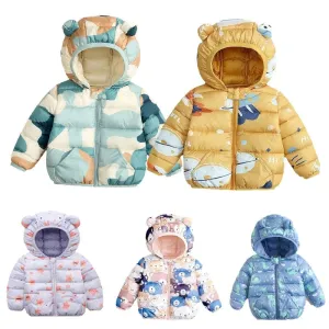Baby/Kids Dinosaur & Floral Print Hooded Jackets