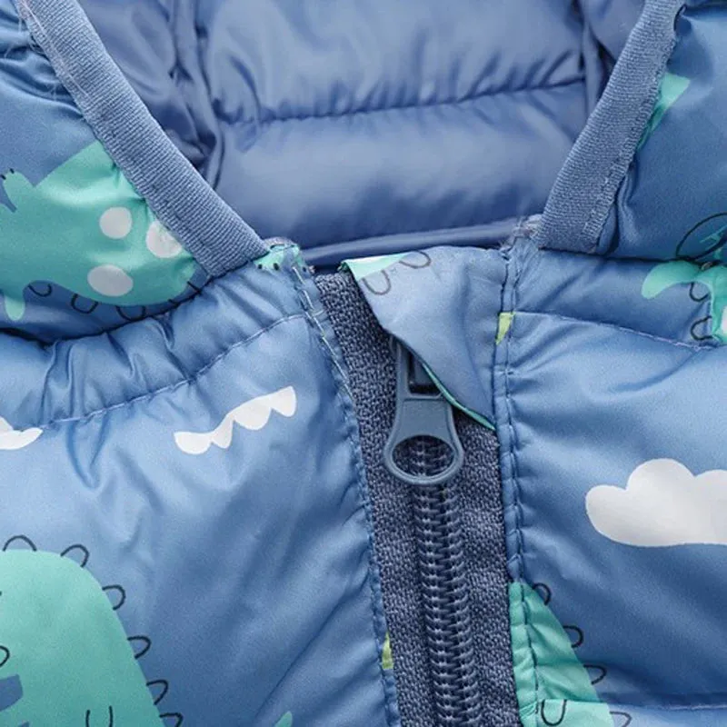 Baby/Kids Dinosaur & Floral Print Hooded Jackets