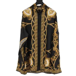 Black Gold Silk Baroque La Coupe Des Dieux Button Down Shirt