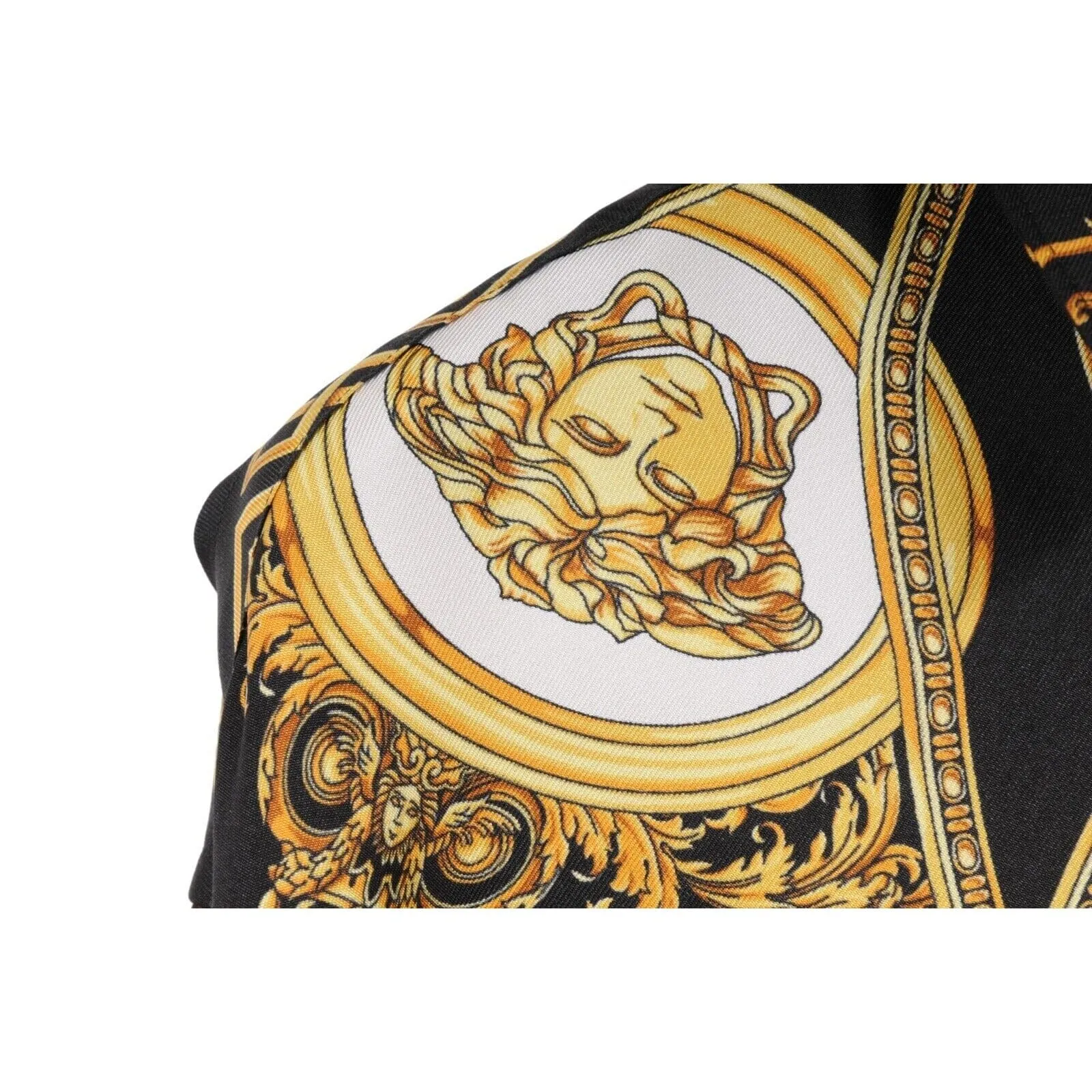 Black Gold Silk Baroque La Coupe Des Dieux Button Down Shirt