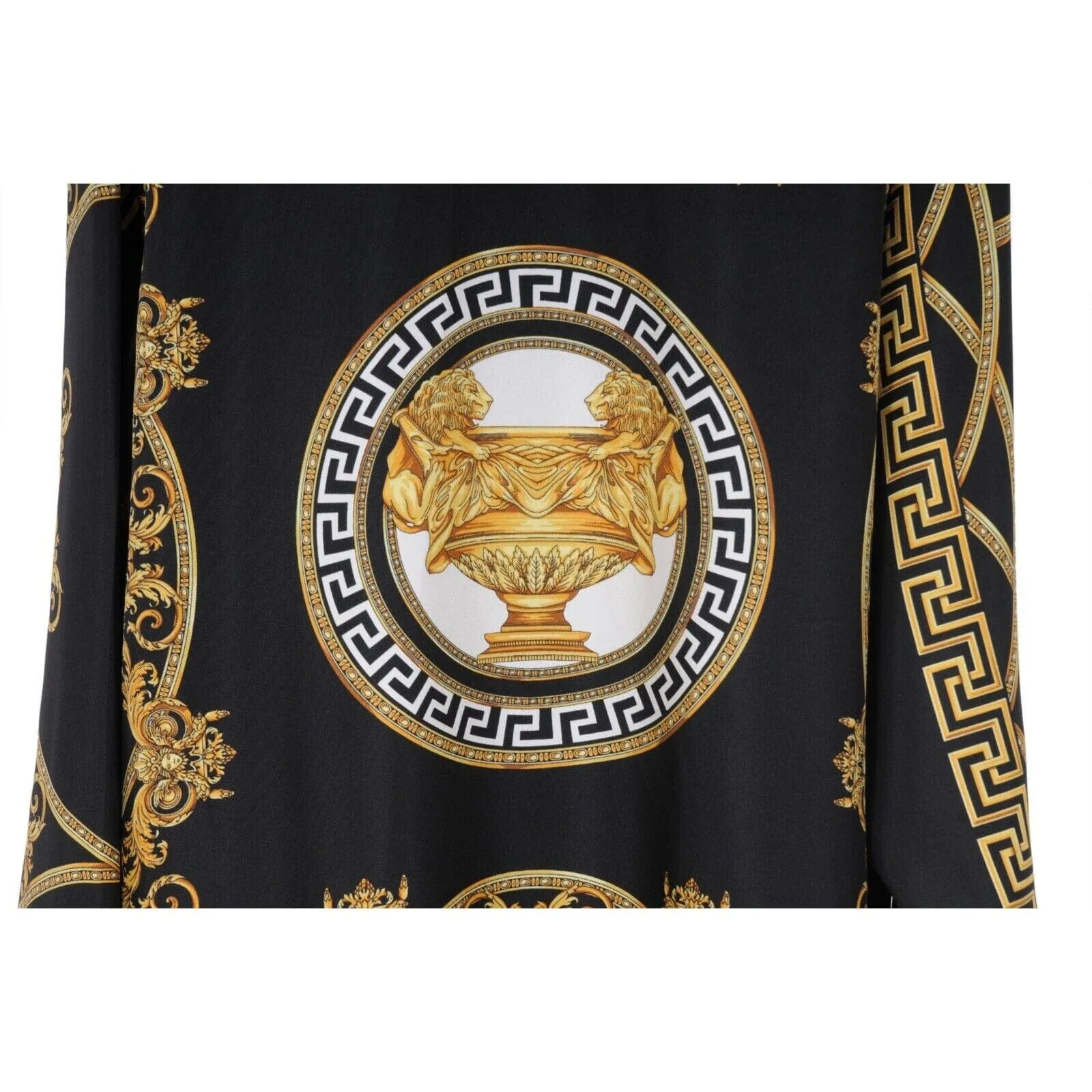 Black Gold Silk Baroque La Coupe Des Dieux Button Down Shirt