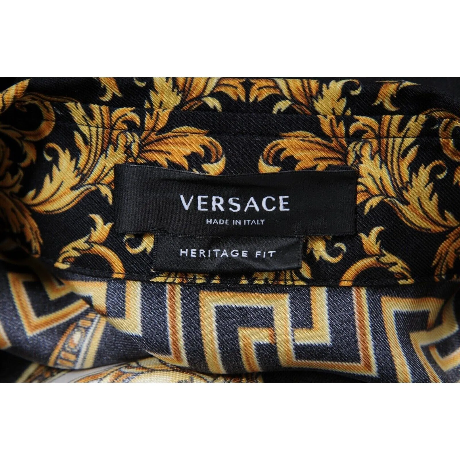 Black Gold Silk Baroque La Coupe Des Dieux Button Down Shirt