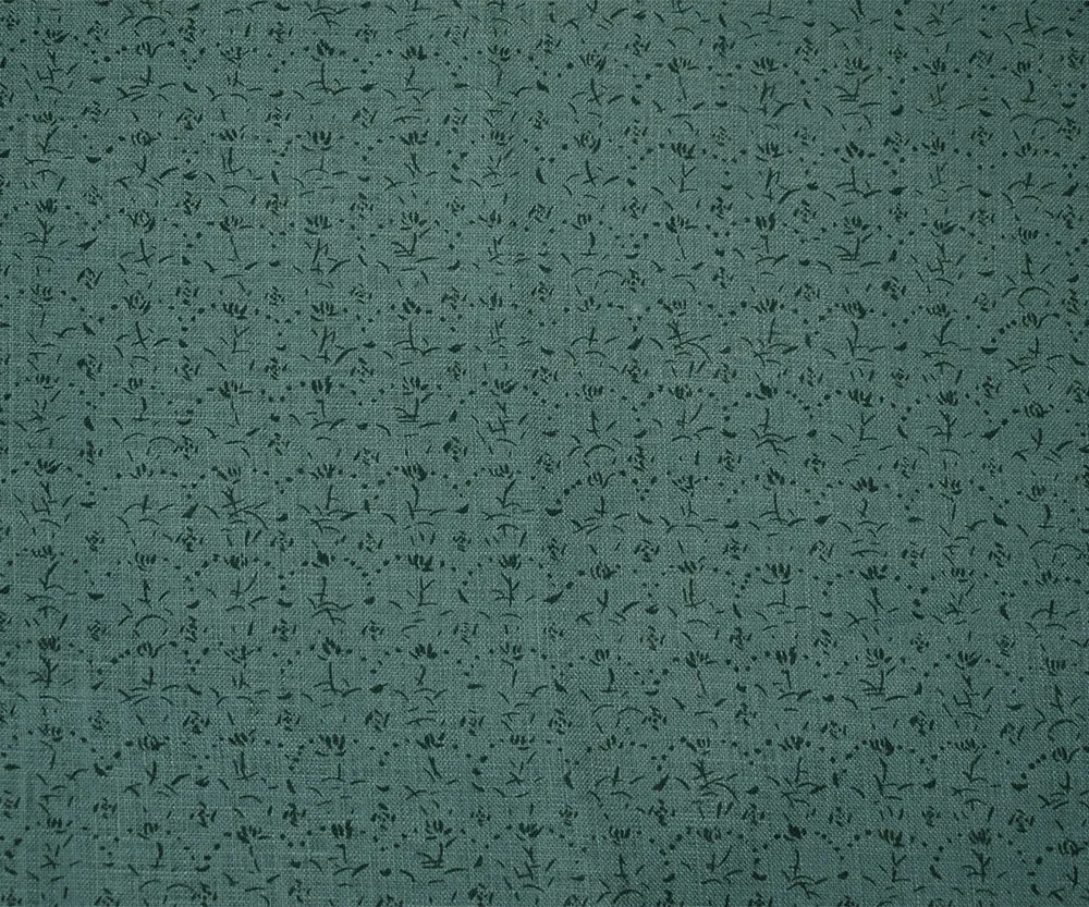 Blue-Navy Nani IRO Dainty Abstract Pattern Print Linen Sheeting Fabric