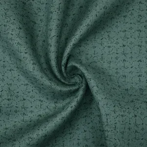 Blue-Navy Nani IRO Dainty Abstract Pattern Print Linen Sheeting Fabric