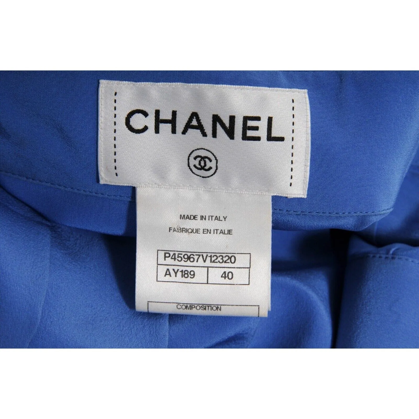 Blue Silk Pleated Blouse Shirt Dress