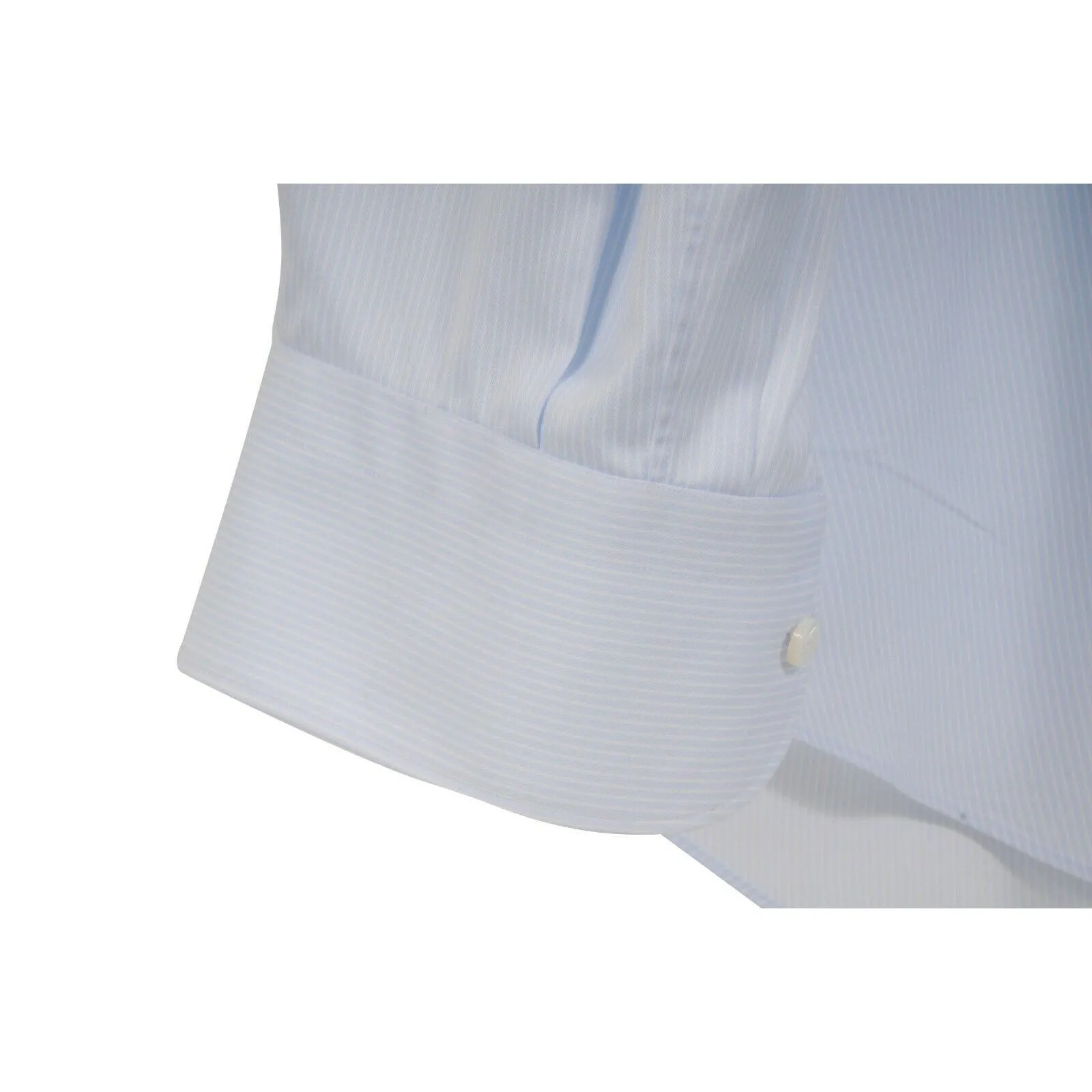 Blue White Striped Ventiquattro Button Down Fitted Shirt