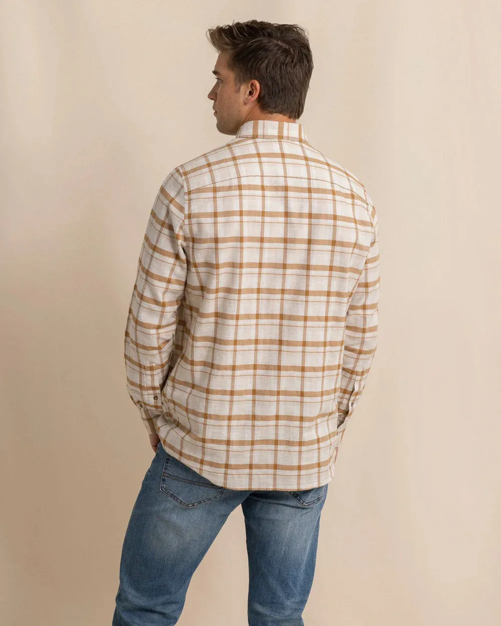 Botany Bay Plaid Shirt Sand White