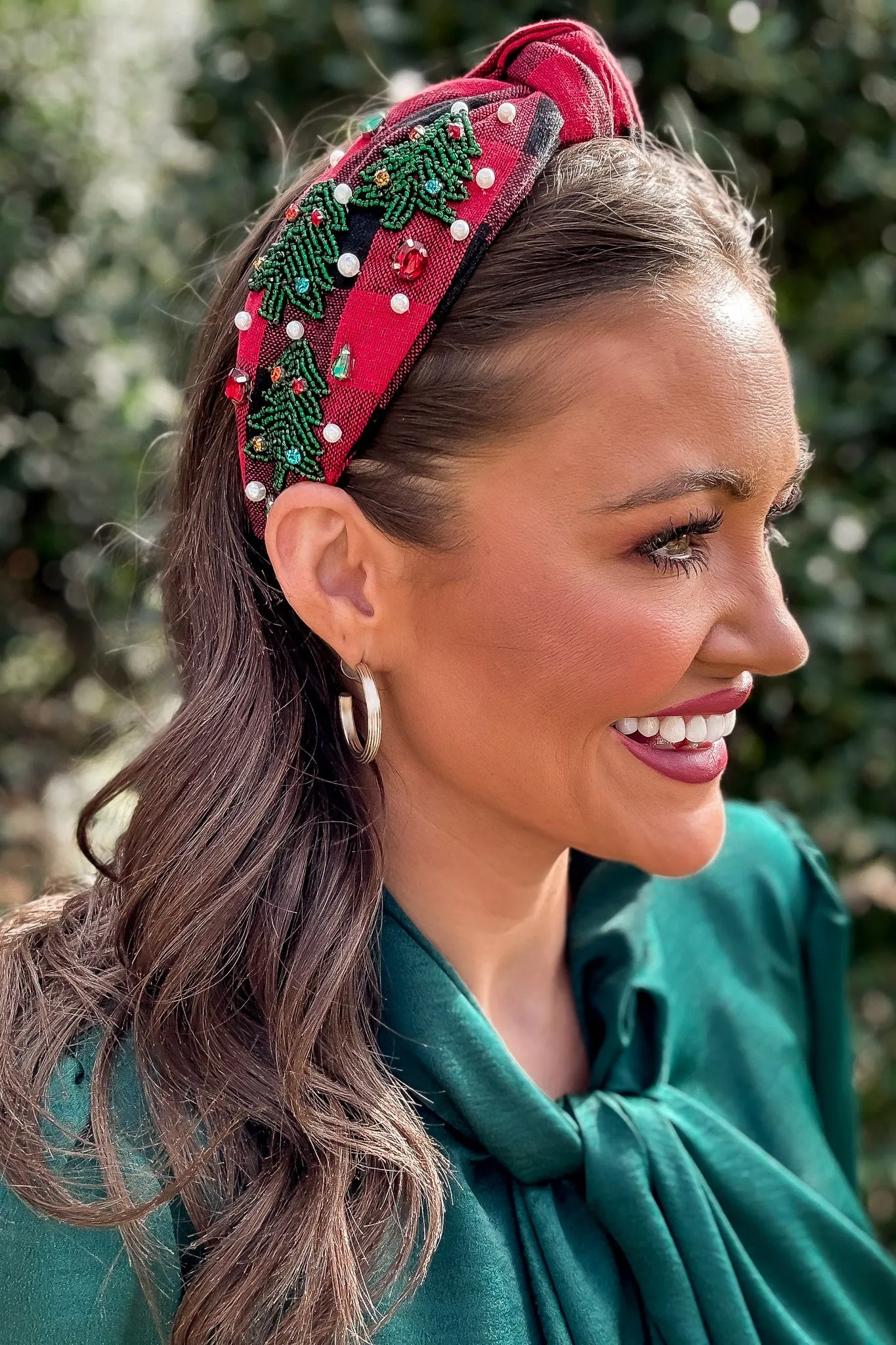 Buffalo Christmas Tree Embellished Headband