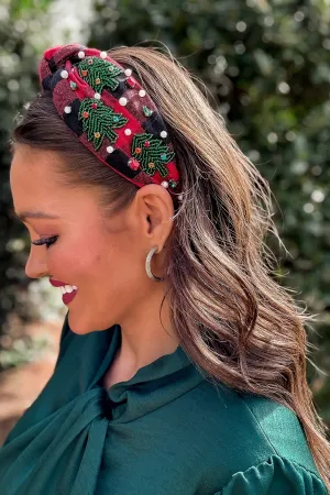 Buffalo Christmas Tree Embellished Headband