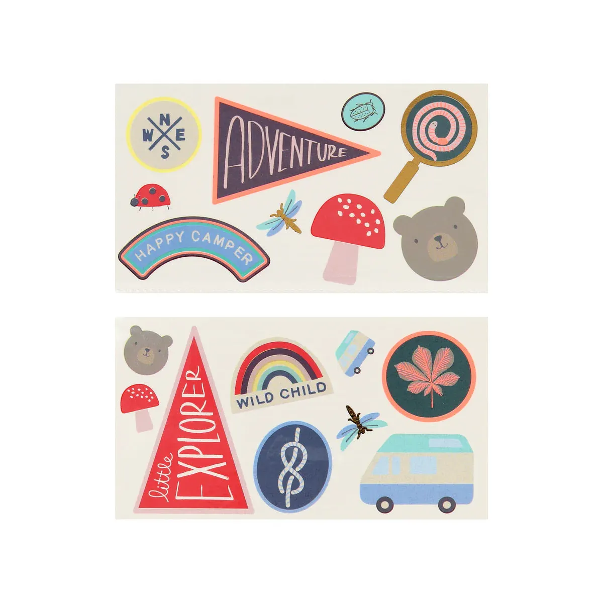 Camping Adventure Temporary Tattoos (x 18 tattoos)