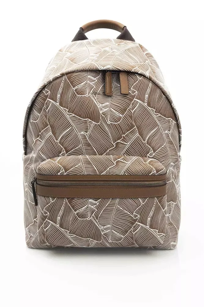 Cerruti 1881 Brown Leather Men Men's Backpack