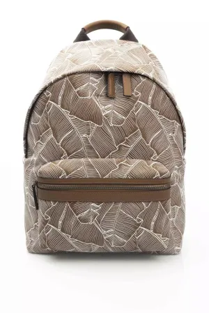 Cerruti 1881 Brown Leather Men Men's Backpack