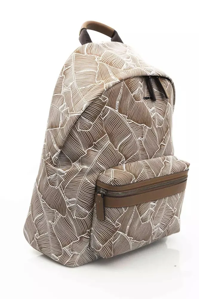 Cerruti 1881 Brown Leather Men Men's Backpack