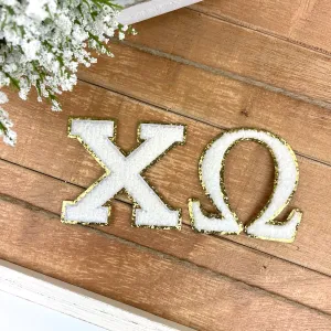 Chi Omega Iron-On Patch Set