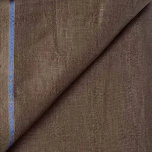 Chocolate Brown Plain Premium 60 Lea Pure Linen Fabric (Width 58 Inches)