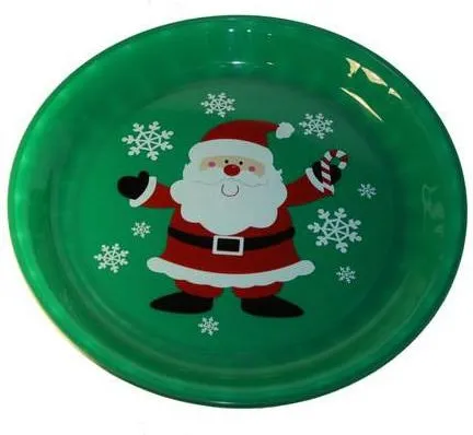 Christmas Santa Round Serving Tray
