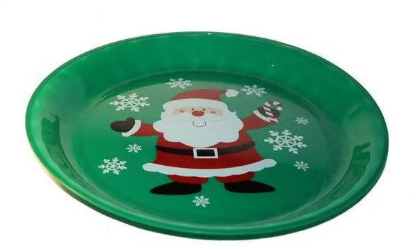 Christmas Santa Round Serving Tray