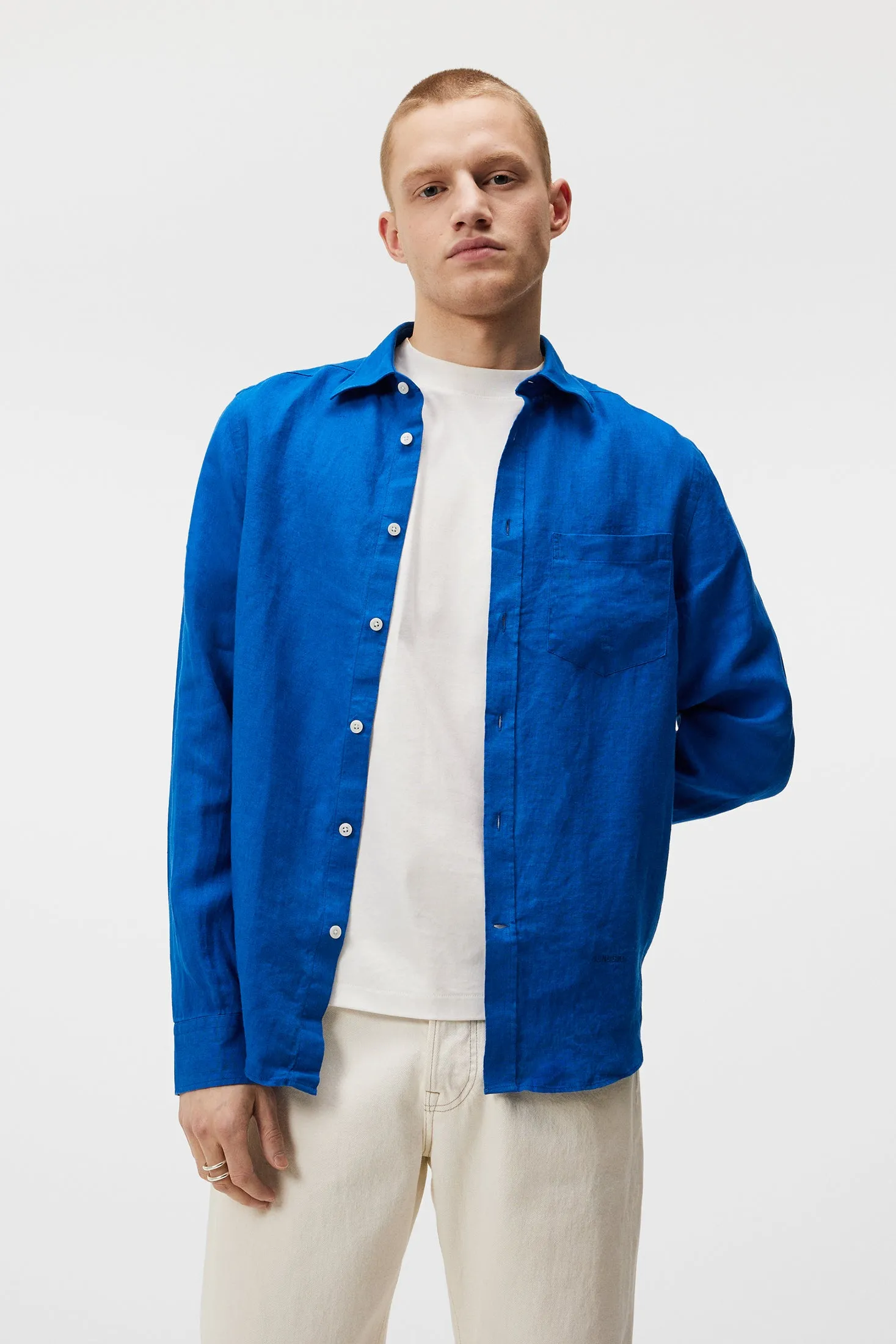 Clean Linen Slim Shirt / Lapis Blue