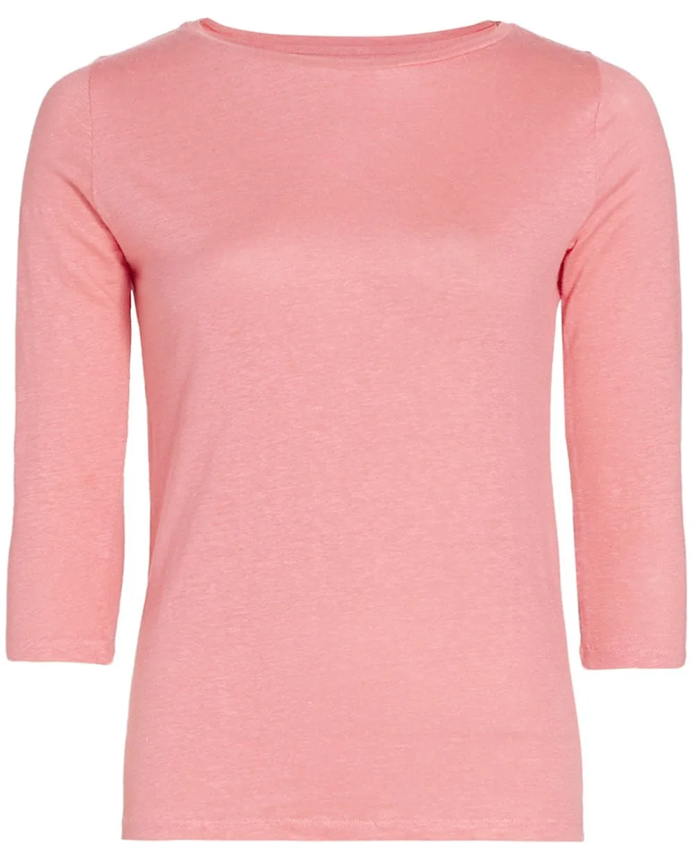 Cocktail Pink Linen Crewneck T-Shirt