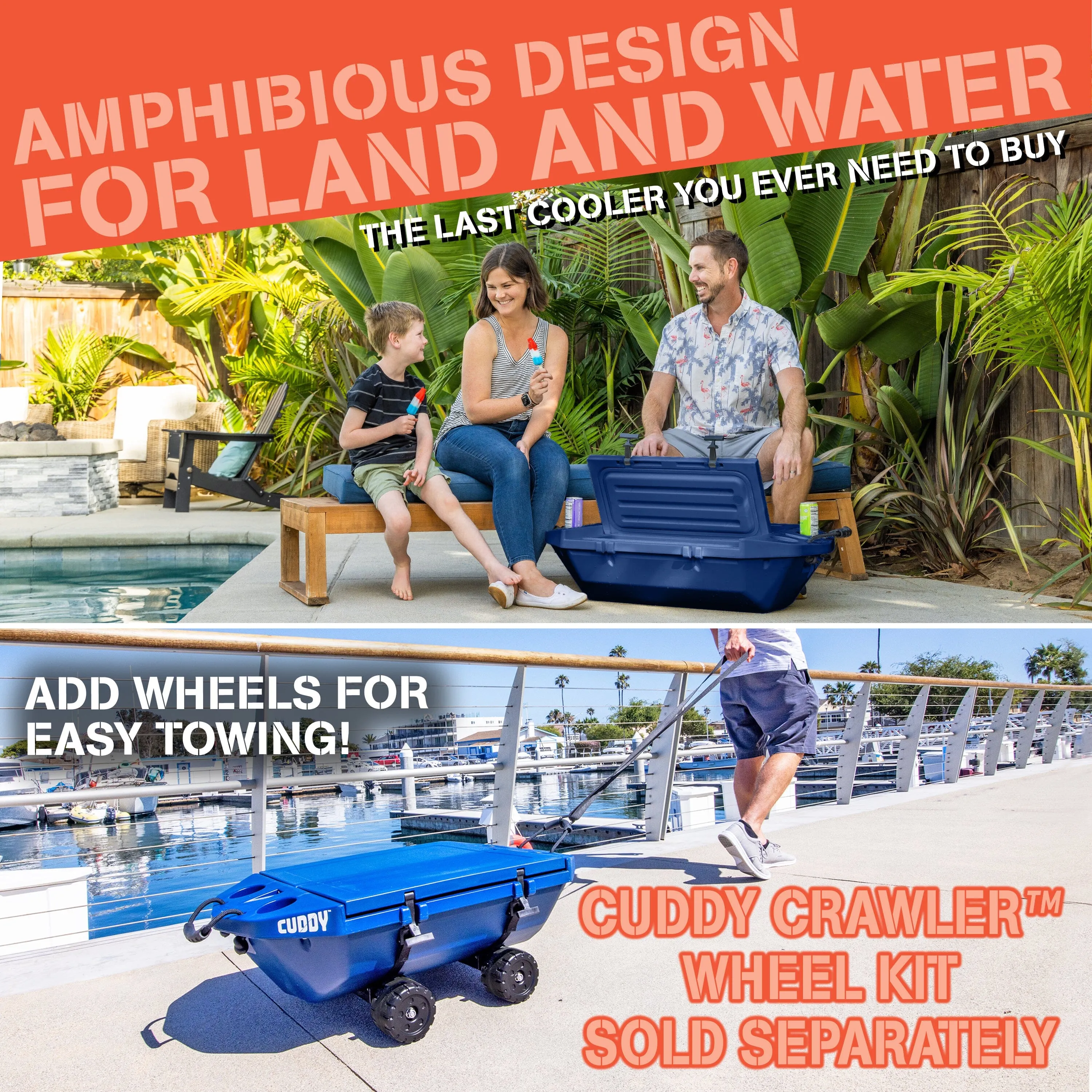 Copy Cuddy Floating Cooler and Dry Storage Vessel - 40QT - Amphibious Hard Shell Design (Copy)