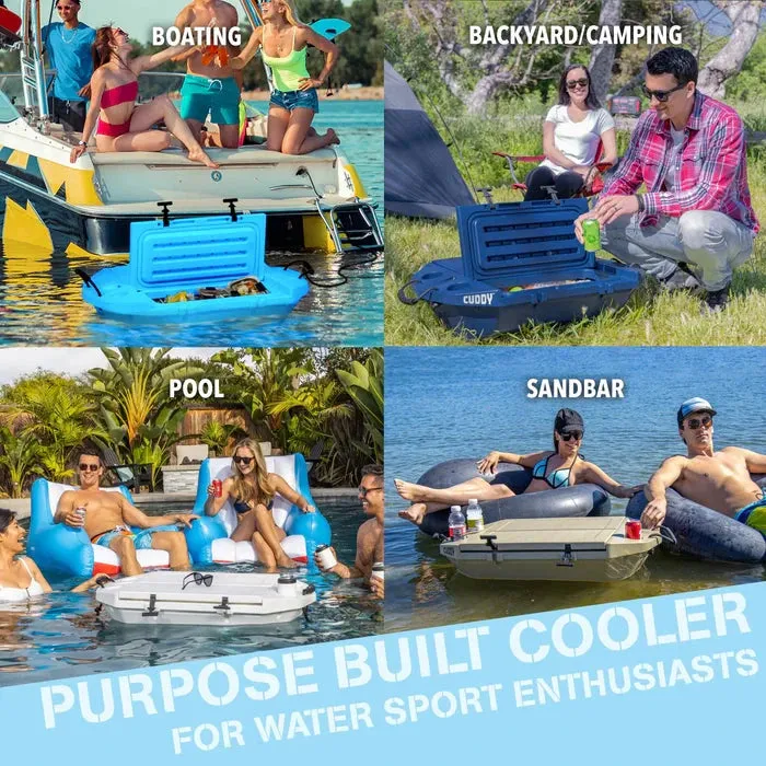 Copy Cuddy Floating Cooler and Dry Storage Vessel - 40QT - Amphibious Hard Shell Design (Copy)
