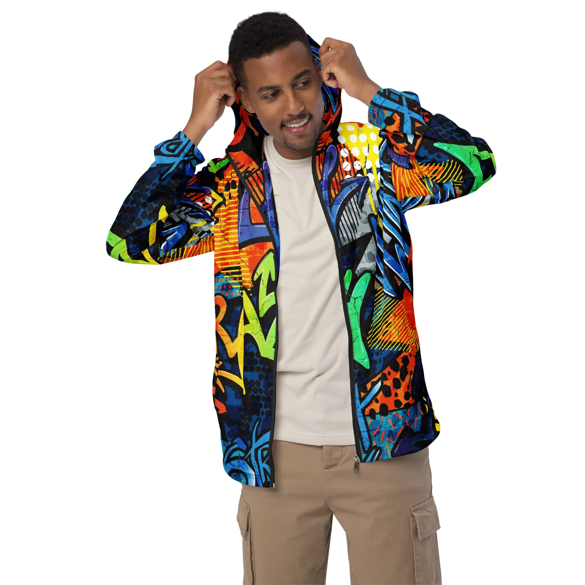 Crazy Graffiti Men’s windbreaker