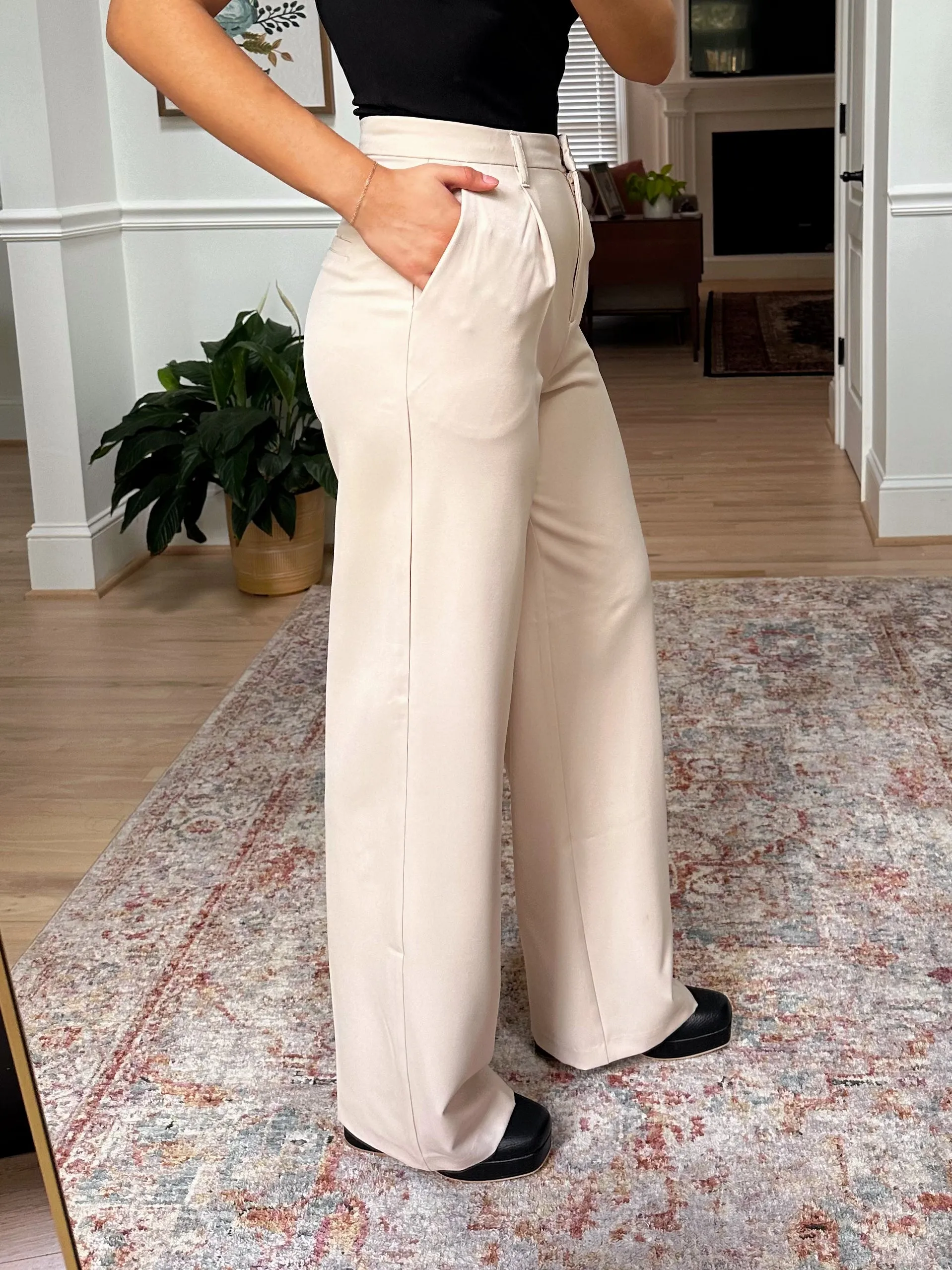 Cream Blazer & Trousers Set