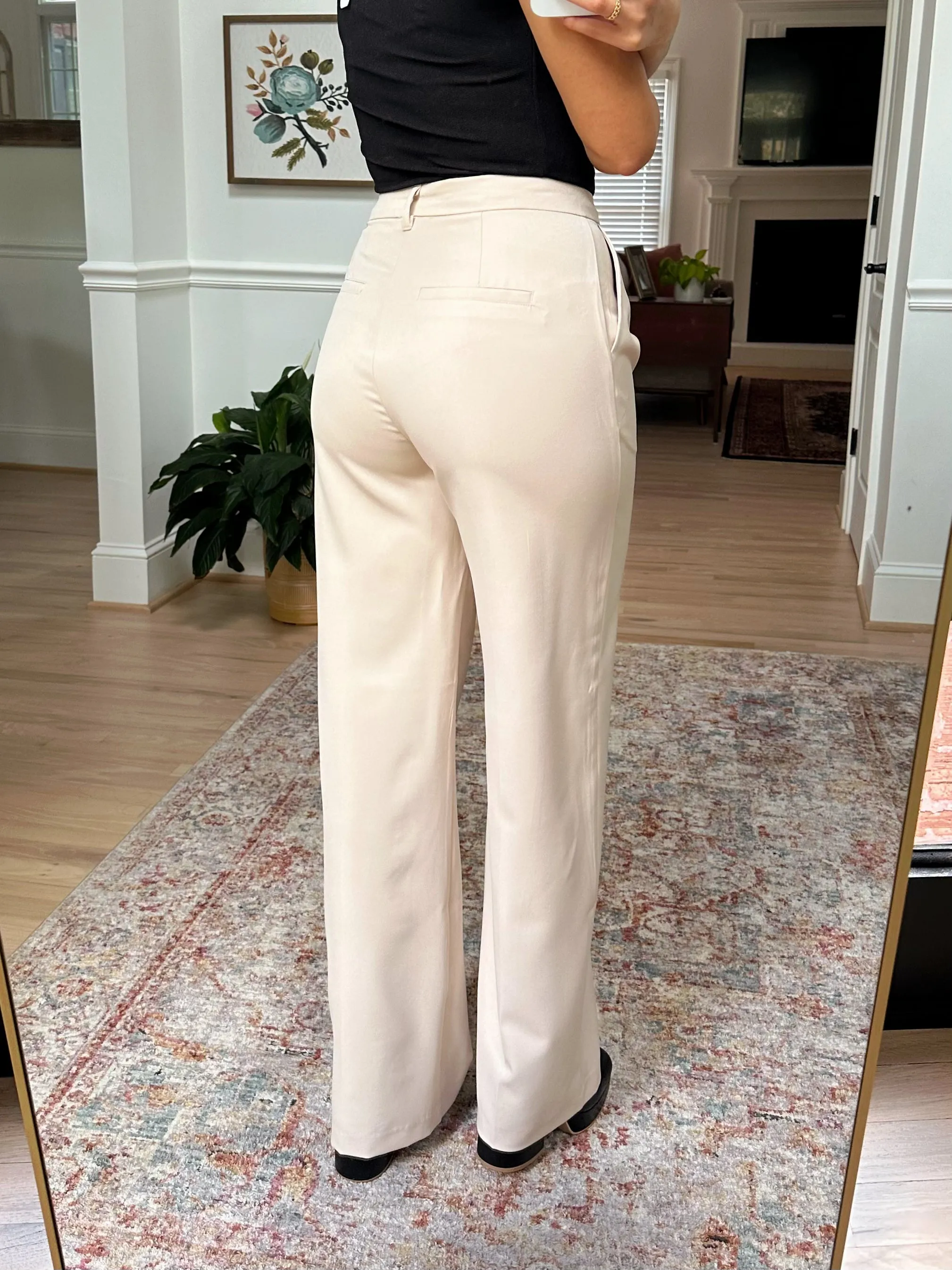 Cream Blazer & Trousers Set