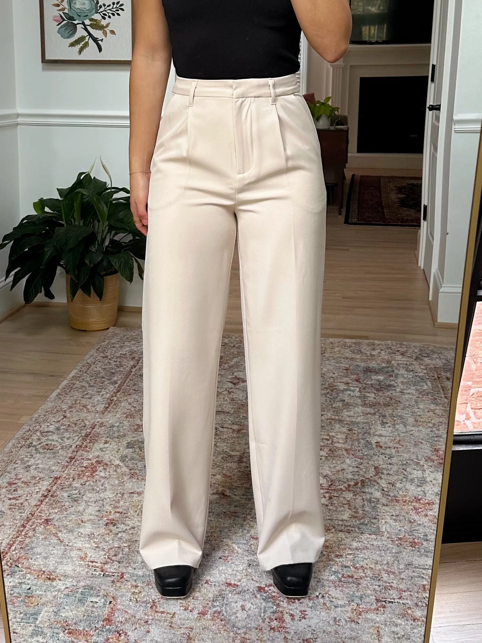 Cream Blazer & Trousers Set