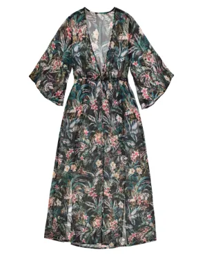 D000649 Kinabalu Printed Chiffon Swim Cover Up One Size