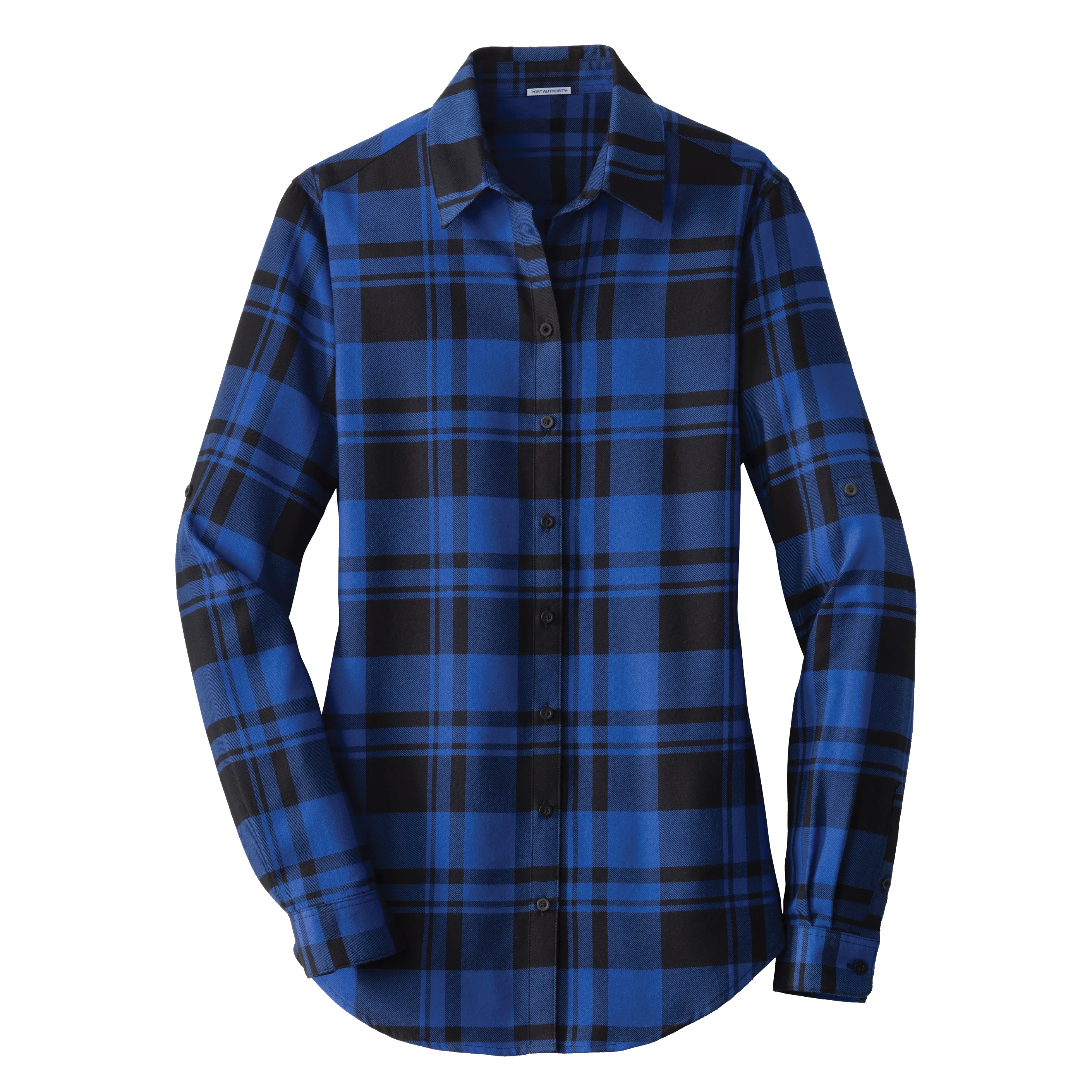 D1820W Ladies Plaid Flannel Tunic