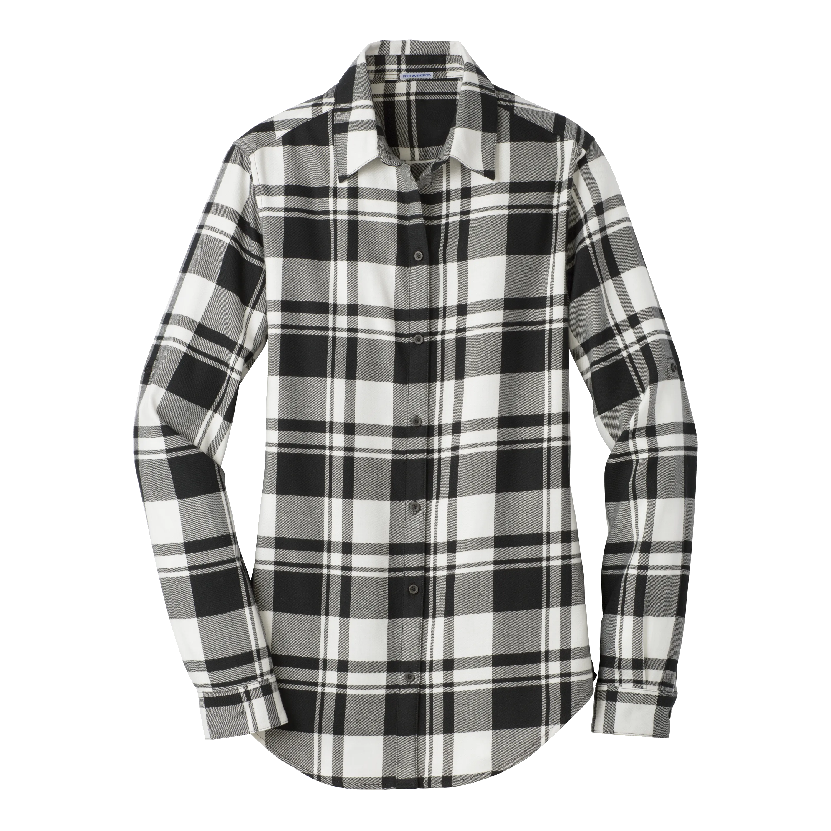 D1820W Ladies Plaid Flannel Tunic
