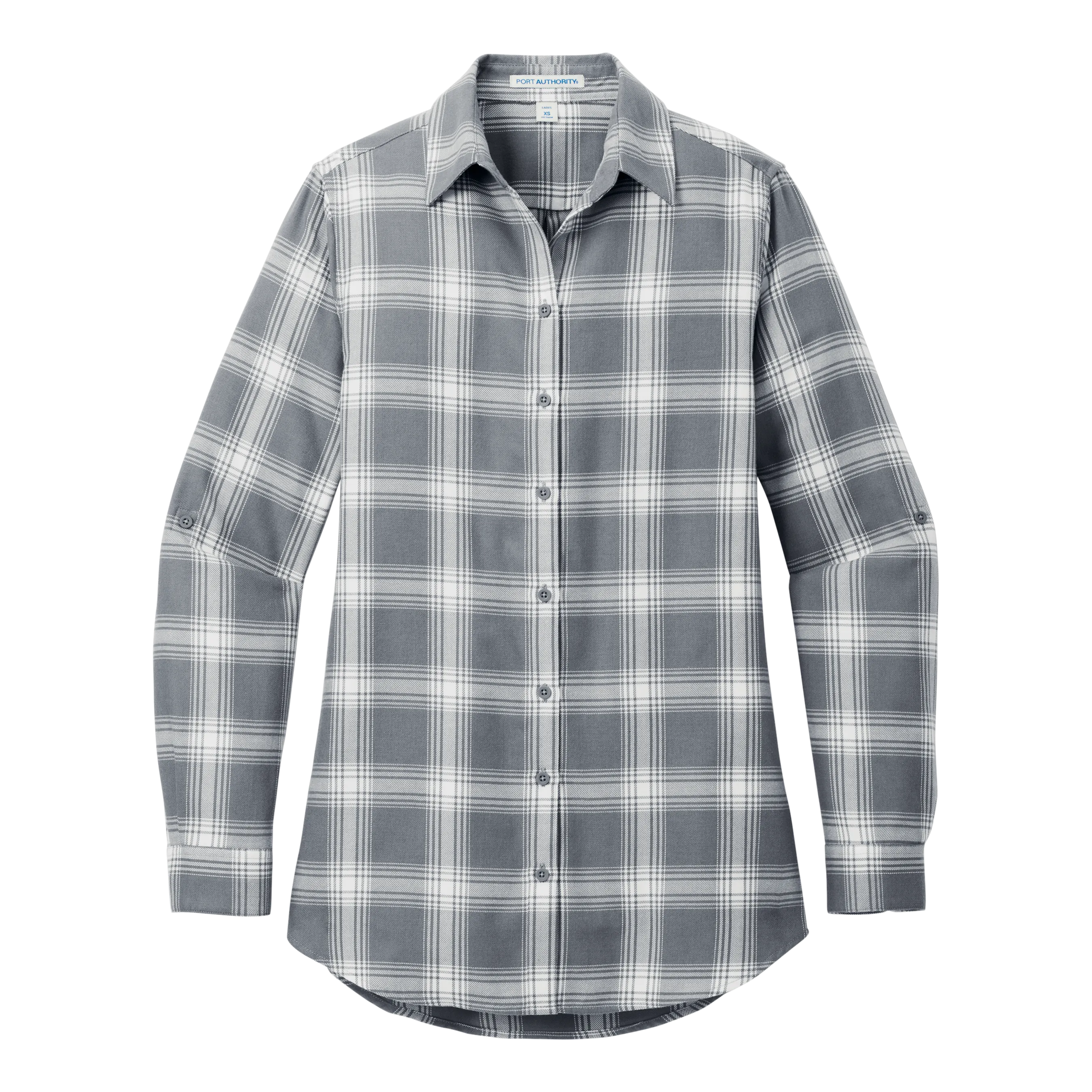 D1820W Ladies Plaid Flannel Tunic