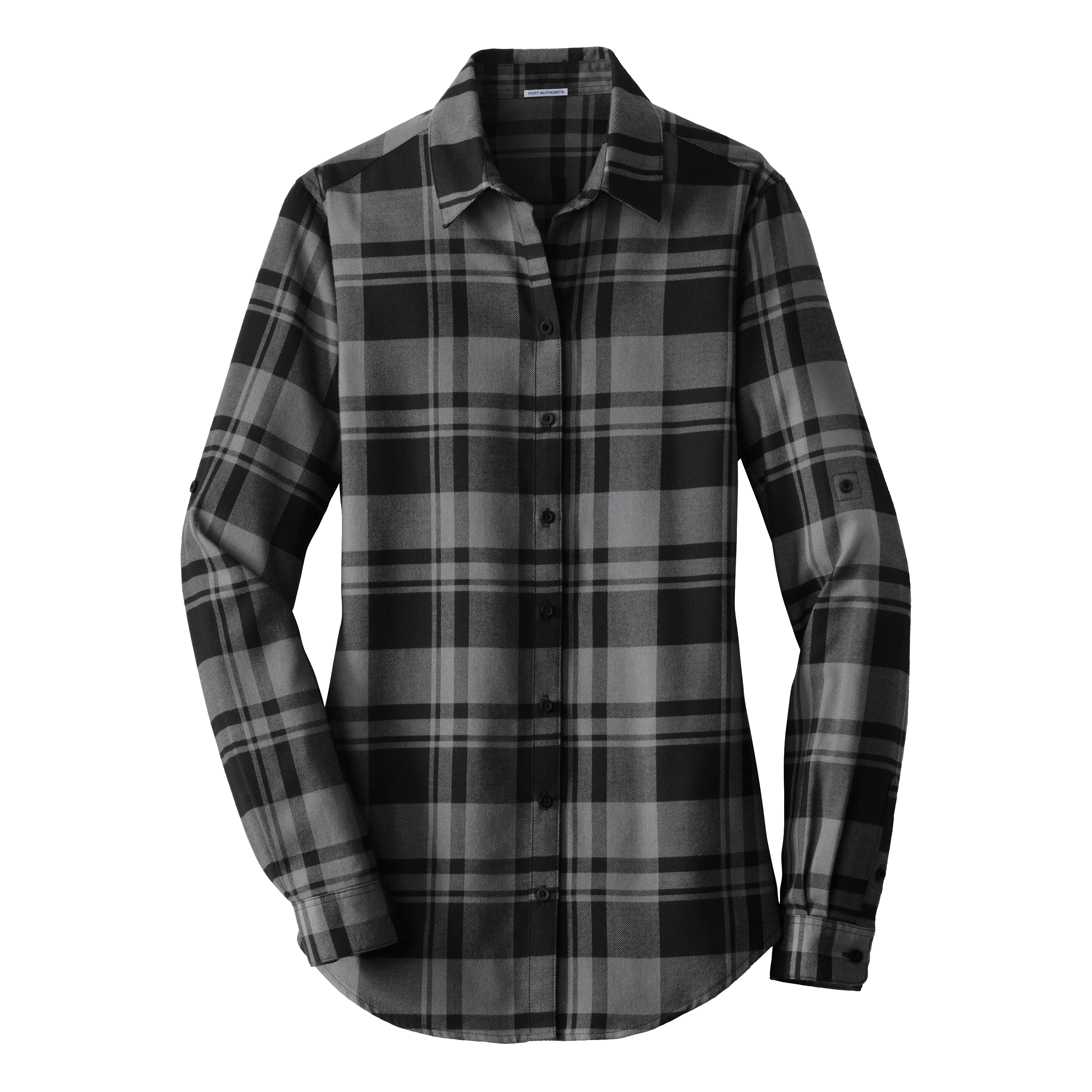 D1820W Ladies Plaid Flannel Tunic