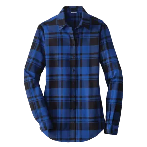 D1820W Ladies Plaid Flannel Tunic