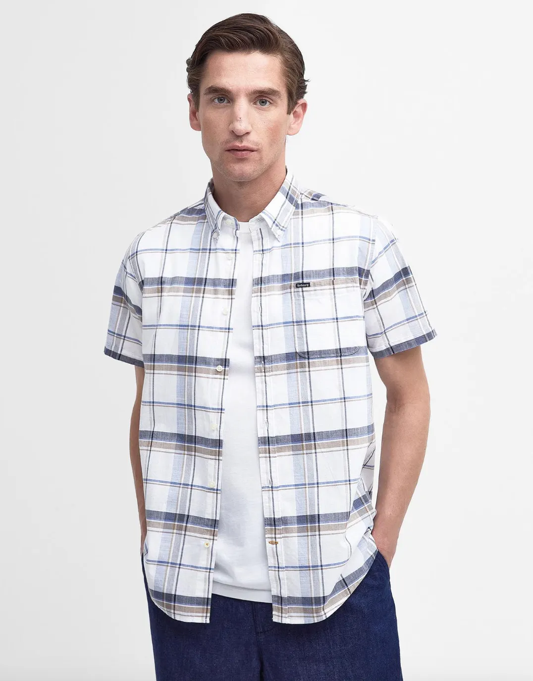 Dudley SS Tailored Shirt Navy