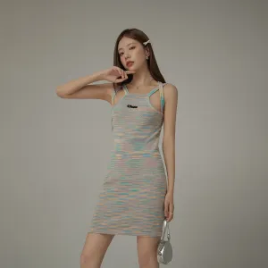 Embroidered Back Open Mini Dress