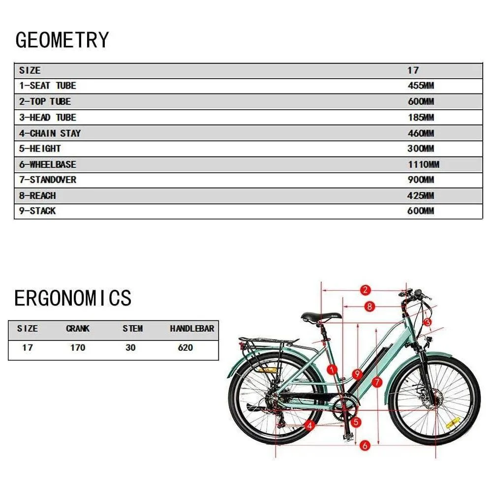 EUNORAU, E-Torque, Step Thru Bike - 350 Watt, 36V