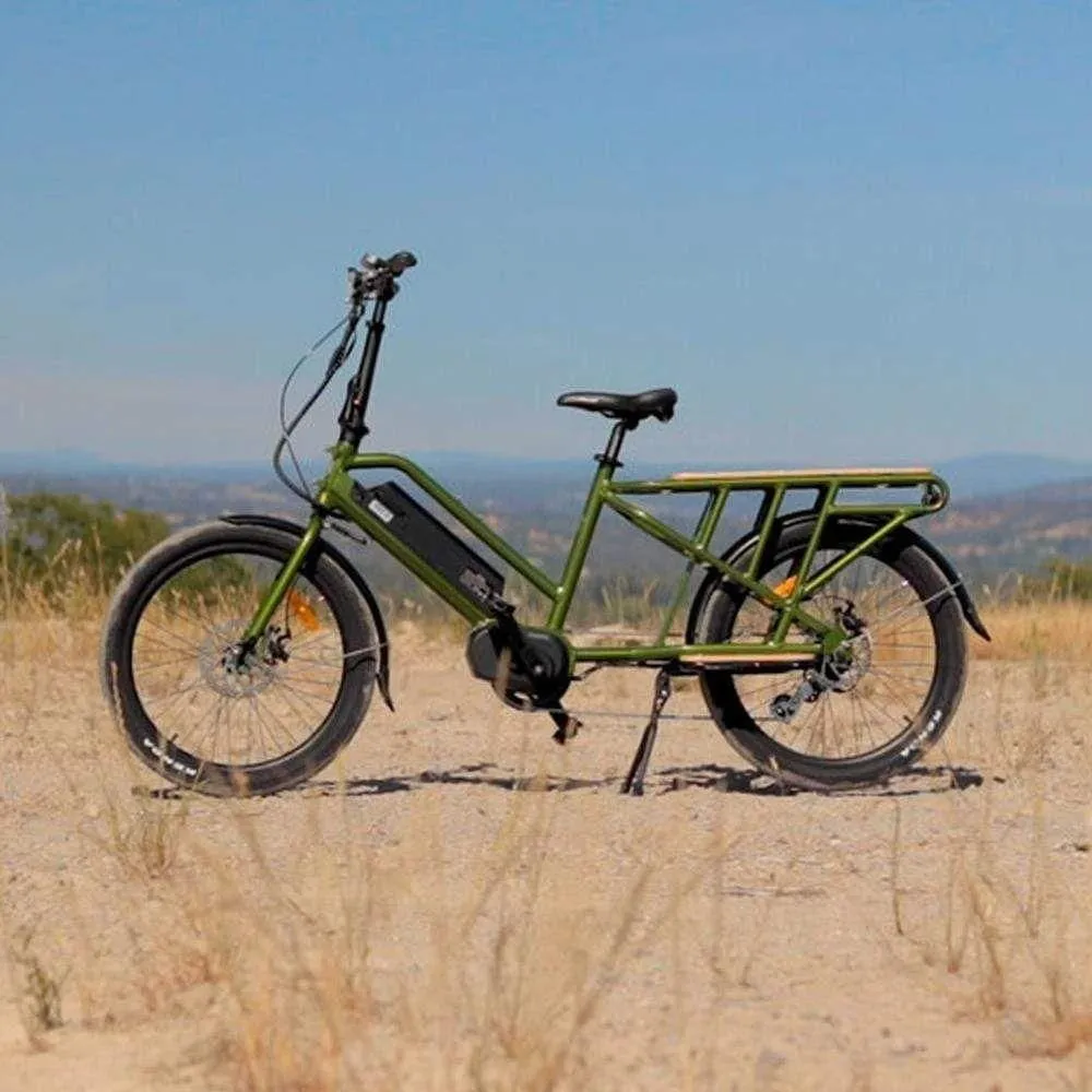EUNORAU, G20 Electric, Mid-Drive, Long-Tail Cargo Bike, 24" - 500 Watt, 48V