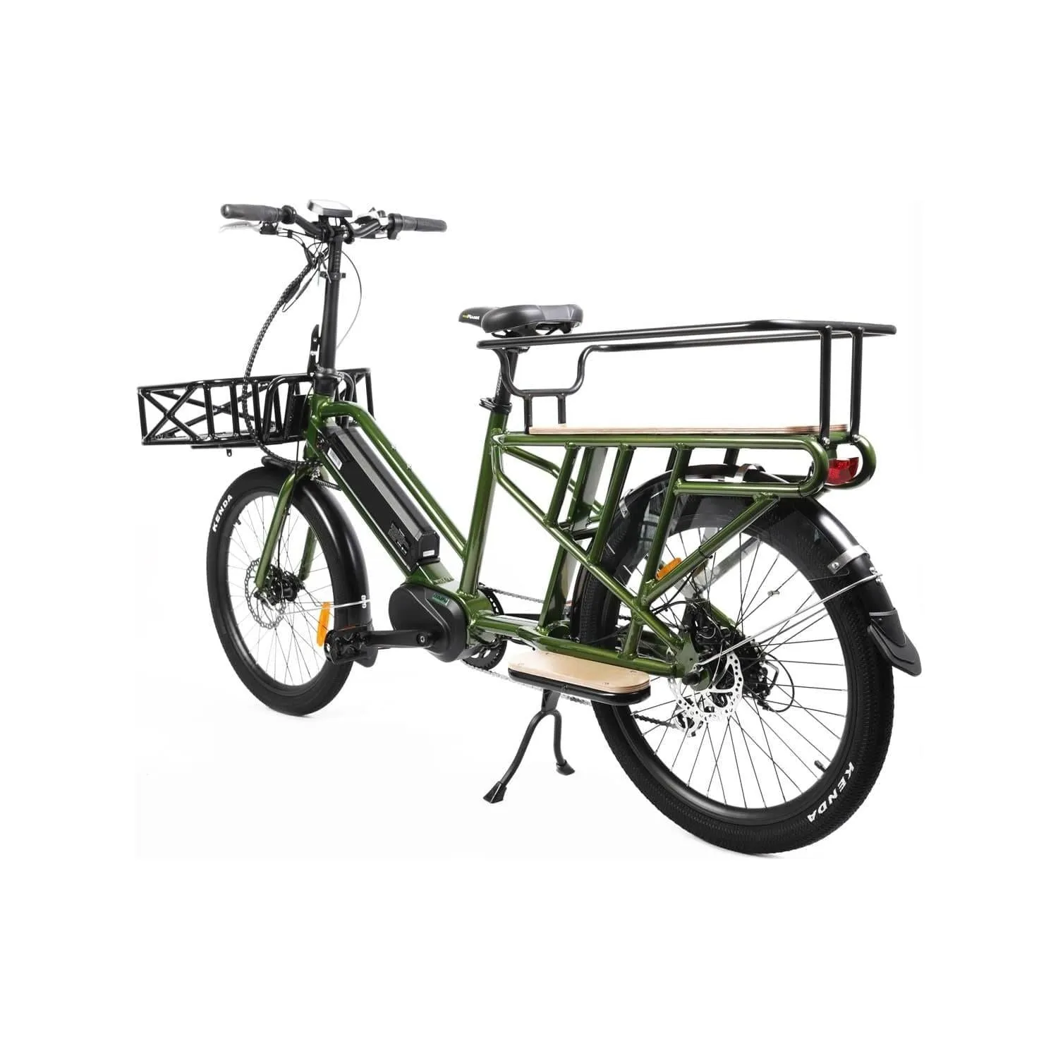 EUNORAU, G20 Electric, Mid-Drive, Long-Tail Cargo Bike, 24" - 500 Watt, 48V