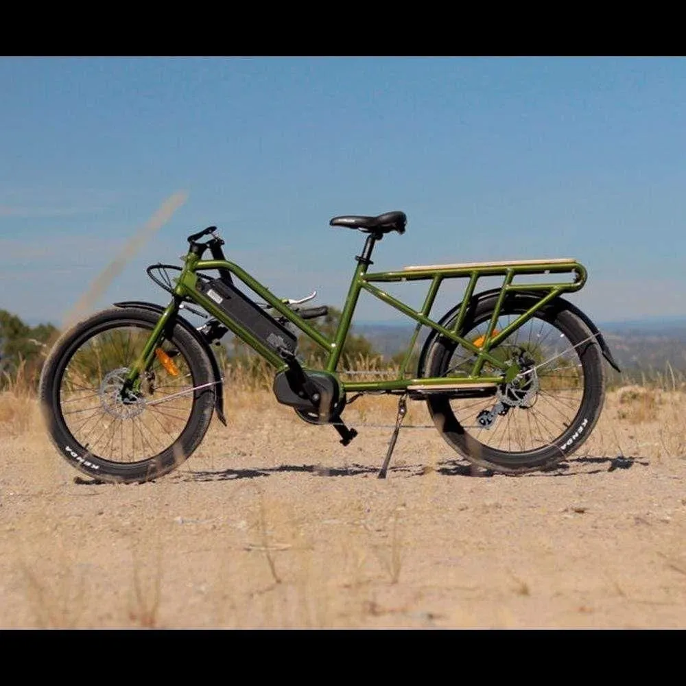 EUNORAU, G20 Electric, Mid-Drive, Long-Tail Cargo Bike, 24" - 500 Watt, 48V