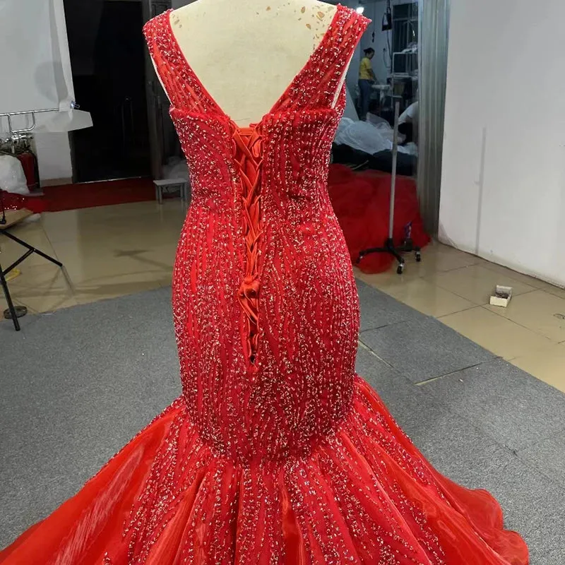 Exquisite Organza Sheath Spaghetti Straps Scoop Backless Evening Dress